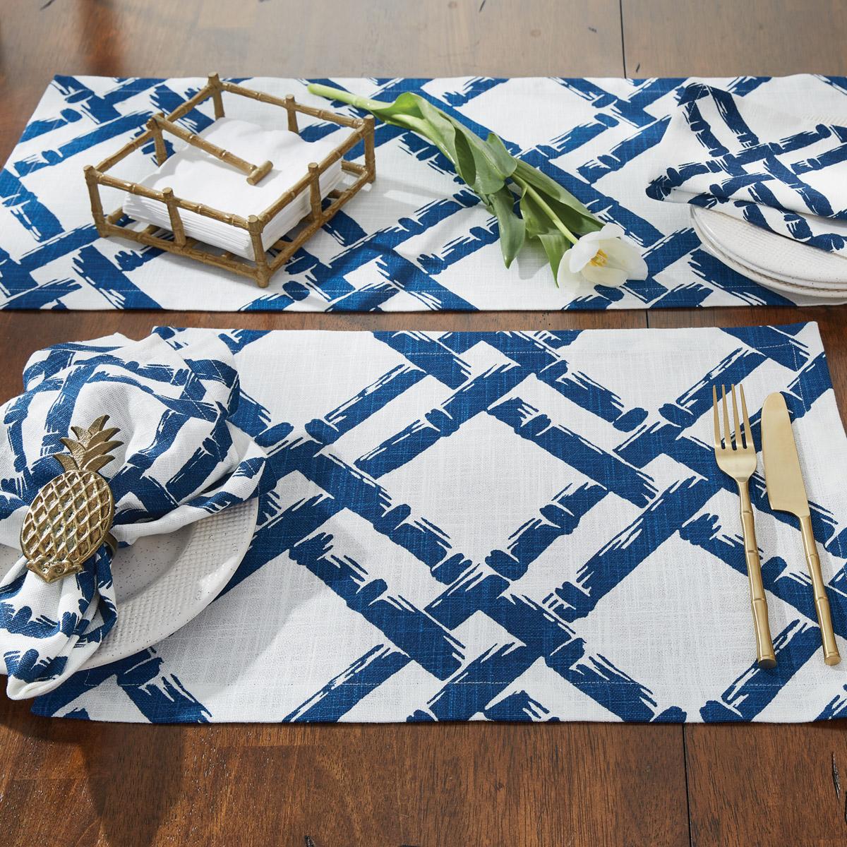 Williamsburg Bamboo Trellis Table Runner 54